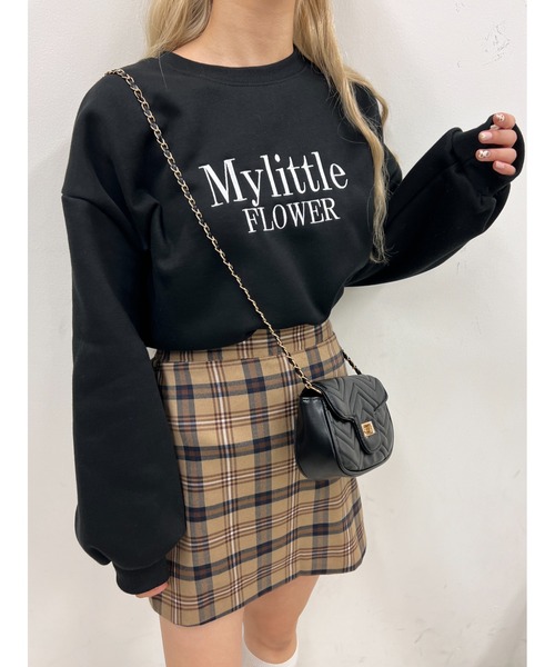 WC（ダブル シー）の「FLOWER刺繍スウェット（スウェット・レディース・グリーン/ブラック/ライトグレー/パープル・FREE）」の6枚目の写真