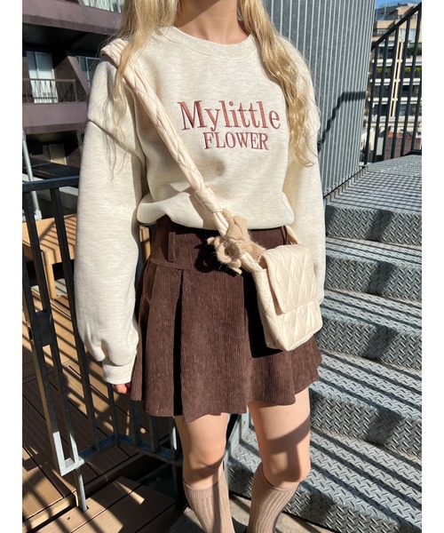 WC（ダブル シー）の「FLOWER刺繍スウェット（スウェット・レディース・グリーン/ブラック/ライトグレー/パープル・FREE）」の12枚目の写真