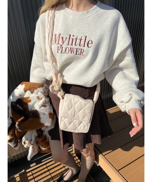 WC（ダブル シー）の「FLOWER刺繍スウェット（スウェット・レディース・グリーン/ブラック/ライトグレー/パープル・FREE）」の13枚目の写真