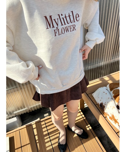 WC（ダブル シー）の「FLOWER刺繍スウェット（スウェット・レディース・グリーン/ブラック/ライトグレー/パープル・FREE）」の15枚目の写真