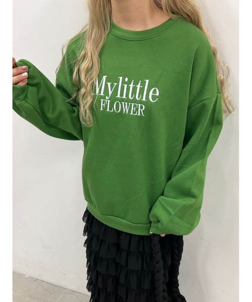 WC（ダブル シー）の「FLOWER刺繍スウェット（スウェット・レディース・グリーン/ブラック/ライトグレー/パープル・FREE）」の18枚目の写真