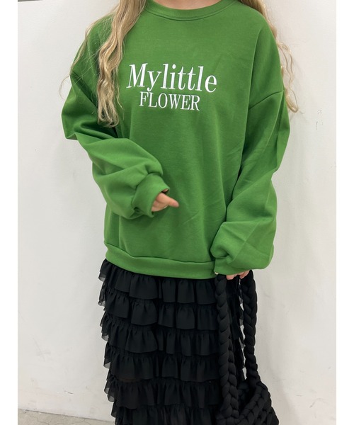 WC（ダブル シー）の「FLOWER刺繍スウェット（スウェット・レディース・グリーン/ブラック/ライトグレー/パープル・FREE）」の19枚目の写真