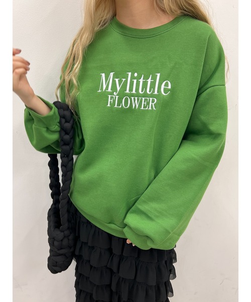 WC（ダブル シー）の「FLOWER刺繍スウェット（スウェット・レディース・グリーン/ブラック/ライトグレー/パープル・FREE）」の22枚目の写真