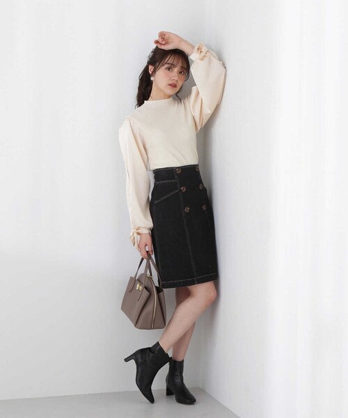 PROPORTION BODY DRESSING（プロポーションボディドレッシング）の「＜Ｅ＞ミニデニムスカート / 1213127201（スカート・レディース・ブラック/ダークネイビー・X-SMALL/SMALL/MEDIUM）」の7枚目の写真