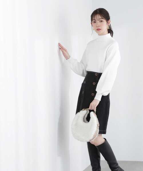 PROPORTION BODY DRESSING（プロポーションボディドレッシング）の「＜Ｅ＞ミニデニムスカート / 1213127201（スカート・レディース・ブラック/ダークネイビー・X-SMALL/SMALL/MEDIUM）」の3枚目の写真