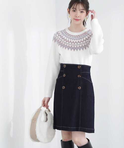 PROPORTION BODY DRESSING（プロポーションボディドレッシング）の「＜Ｅ＞ミニデニムスカート / 1213127201（スカート・レディース・ブラック/ダークネイビー・X-SMALL/SMALL/MEDIUM）」の14枚目の写真