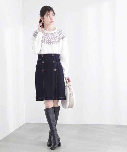 PROPORTION BODY DRESSING（プロポーションボディドレッシング）の「＜Ｅ＞ミニデニムスカート / 1213127201（スカート・レディース・ブラック/ダークネイビー・X-SMALL/SMALL/MEDIUM）」の16枚目の写真