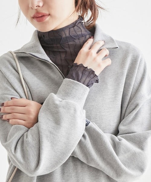 ROPE' PICNIC（ロペピクニック）の「シアージャガードタートル（Tシャツ/カットソー・レディース・オフホワイト/チャコールグレー/ピンク系その他2/ネイビー/ライトグリーン/ターコイズブルー/ピンク系その他/クリーム/レッド・38）」の3枚目の写真