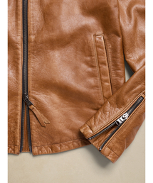 バナナリパブリック　ダブル　ライダース　ホワイト　サイズL セール】レザー バイカージャケット（ライダースジャケット