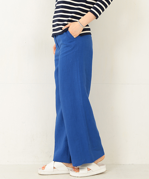 Demi-Luxe BEAMS(デミルクス ビームス)の「Demi-Luxe BEAMS / リネン ワイド パンツ(その他パンツ・レディース・グレー/ロイヤルブルー・38/36)」の10枚目の写真
