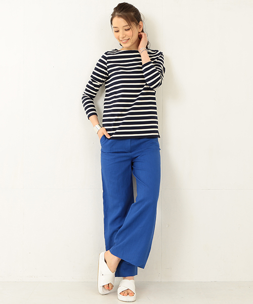 Demi-Luxe BEAMS(デミルクス ビームス)の「Demi-Luxe BEAMS / リネン ワイド パンツ(その他パンツ・レディース・グレー/ロイヤルブルー・38/36)」の5枚目の写真