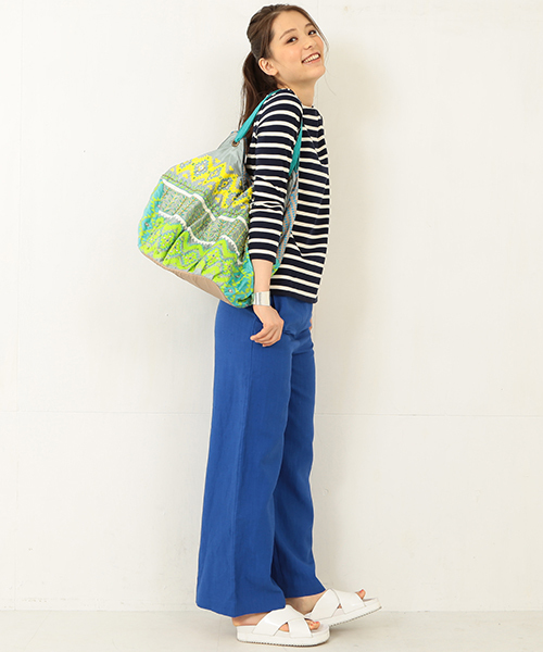 Demi-Luxe BEAMS(デミルクス ビームス)の「Demi-Luxe BEAMS / リネン ワイド パンツ(その他パンツ・レディース・グレー/ロイヤルブルー・38/36)」の6枚目の写真