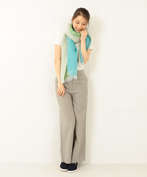Demi-Luxe BEAMS(デミルクス ビームス)の「Demi-Luxe BEAMS / リネン ワイド パンツ(その他パンツ・レディース・グレー/ロイヤルブルー・38/36)」の7枚目の写真