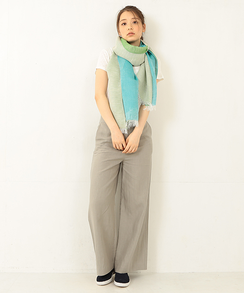 Demi-Luxe BEAMS(デミルクス ビームス)の「Demi-Luxe BEAMS / リネン ワイド パンツ(その他パンツ・レディース・グレー/ロイヤルブルー・38/36)」の8枚目の写真