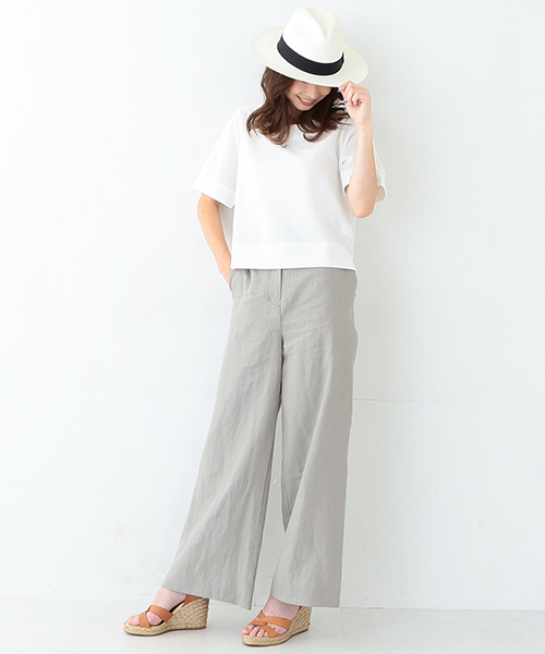 Demi-Luxe BEAMS(デミルクス ビームス)の「Demi-Luxe BEAMS / リネン ワイド パンツ(その他パンツ・レディース・グレー/ロイヤルブルー・38/36)」の20枚目の写真