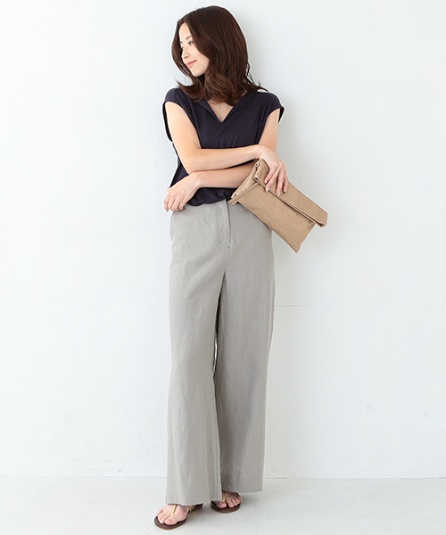 Demi-Luxe BEAMS(デミルクス ビームス)の「Demi-Luxe BEAMS / リネン ワイド パンツ(その他パンツ・レディース・グレー/ロイヤルブルー・38/36)」の21枚目の写真