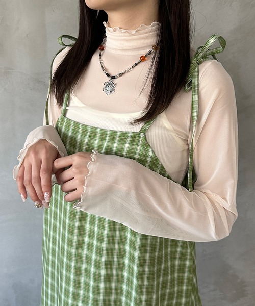 kutir（クティール）の「アソートメローシアートップス（Tシャツ/カットソー・レディース・ライトグリーン/オフホワイト/ブラック/ライトパープル/アイボリー・FREE）」の2枚目の写真