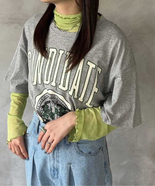 kutir（クティール）の「アソートメローシアートップス（Tシャツ/カットソー・レディース・ライトグリーン/オフホワイト/ブラック/ライトパープル/アイボリー・FREE）」の5枚目の写真