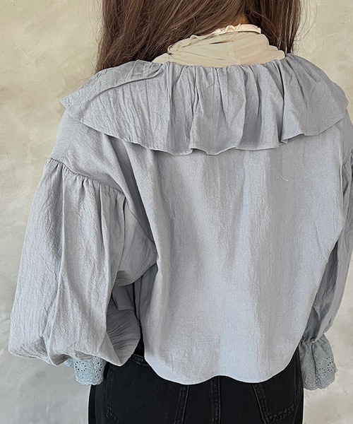 kutir（クティール）の「アソートメローシアートップス（Tシャツ/カットソー・レディース・ライトグリーン/オフホワイト/ブラック/ライトパープル/アイボリー・FREE）」の7枚目の写真