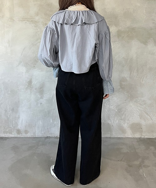 kutir（クティール）の「アソートメローシアートップス（Tシャツ/カットソー・レディース・ライトグリーン/オフホワイト/ブラック/ライトパープル/アイボリー・FREE）」の10枚目の写真