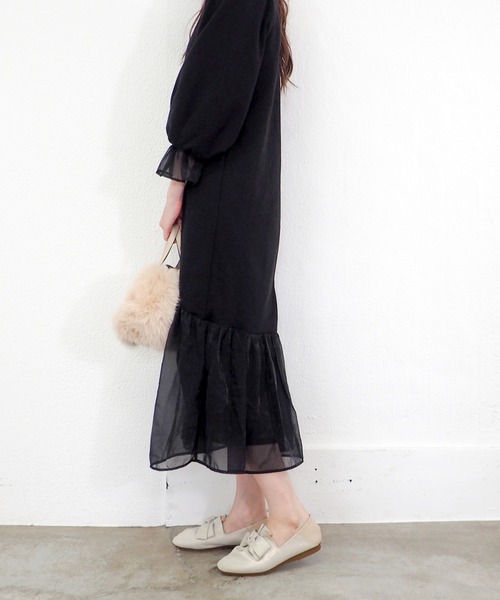 あしながおじさん（アシナガオジサン）の「リボンバブーシュ　1310190（パンプス・レディース・プラチナム/ライトグレー/ライトグリーン/ブラック/ベージュ/ブラック系その他/ナチュラル/ライトブルー/ネイビー/ピンク・22.5cm/23.0cm/23.5cm/24.0cm/24.5cm）」の19枚目の写真