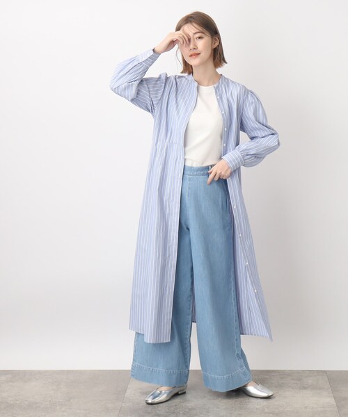 grove（グローブ）の「◆細見えが叶う!ストライプワンピース♪（ワンピース・レディース・ブルー系2/ブルー系7・02/03/01/05/04）」の16枚目の写真