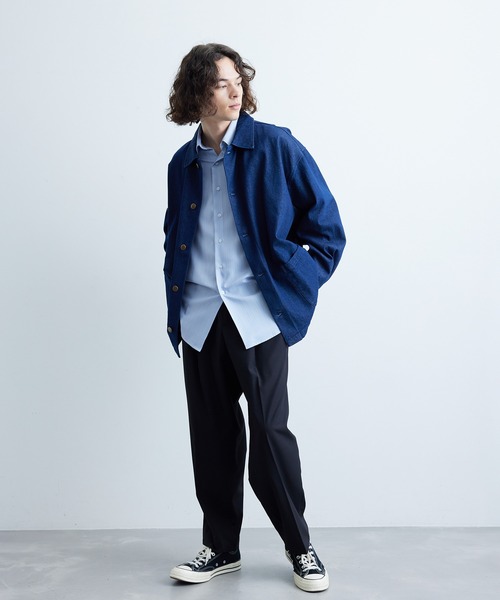 JUNRED（ジュンレッド）の「カチオンリップストップワイドパンツ（その他パンツ・メンズ・ブラック/ネイビー/グレー・M/L/S）」の12枚目の写真