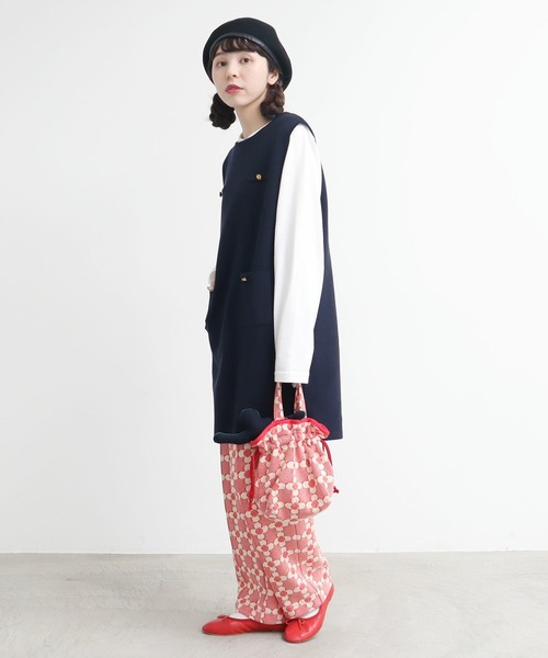 AMBIDEX（アンビデックス）の「スーピマ×AMOSSAミラノリブミニワンピース（ワンピース・レディース・ネイビー/グリーン・FREE）」の8枚目の写真