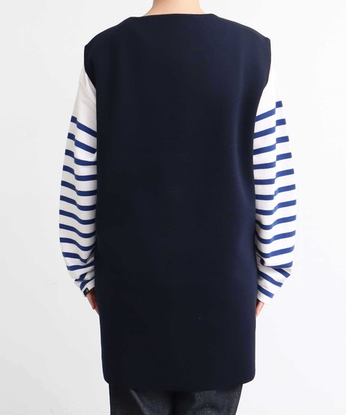 AMBIDEX（アンビデックス）の「スーピマ×AMOSSAミラノリブミニワンピース（ワンピース・レディース・ネイビー/グリーン・FREE）」の14枚目の写真