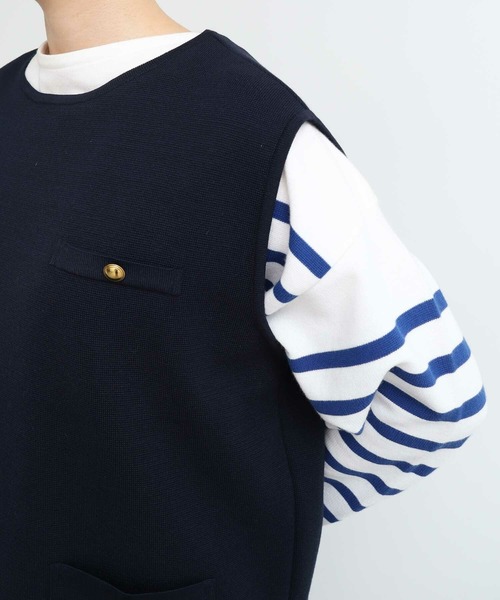 AMBIDEX（アンビデックス）の「スーピマ×AMOSSAミラノリブミニワンピース（ワンピース・レディース・ネイビー/グリーン・FREE）」の17枚目の写真