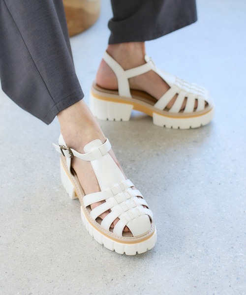 noyau(ノヤウ)の「ボリュームソールグルカサンダル(サンダル・レディース・ダークブラウン/ブラック/ホワイト・L/LL/S/M)」の10枚目の写真