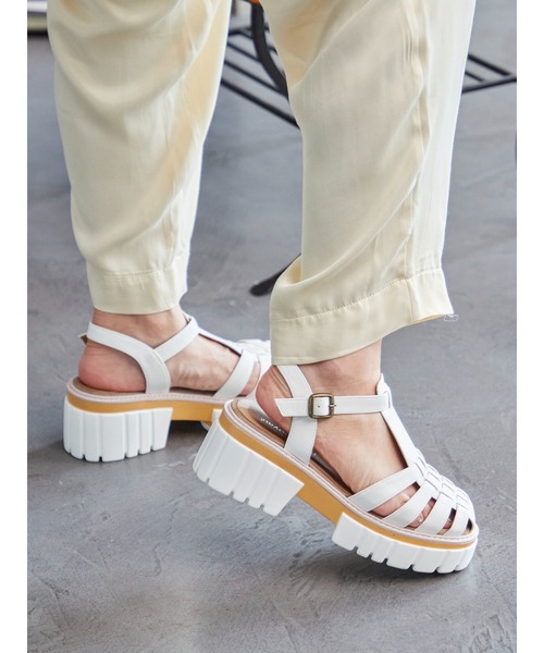 noyau(ノヤウ)の「ボリュームソールグルカサンダル(サンダル・レディース・ダークブラウン/ブラック/ホワイト・L/LL/S/M)」の5枚目の写真