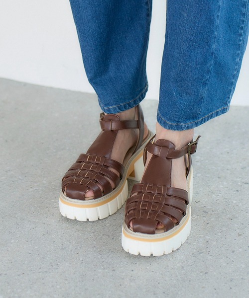 noyau(ノヤウ)の「ボリュームソールグルカサンダル(サンダル・レディース・ダークブラウン/ブラック/ホワイト・L/LL/S/M)」の14枚目の写真