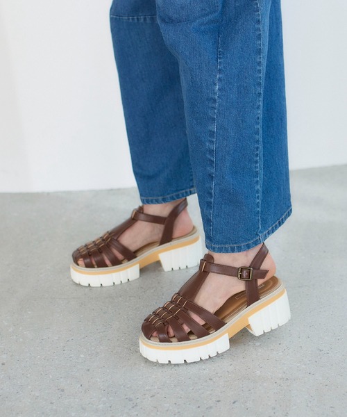 noyau(ノヤウ)の「ボリュームソールグルカサンダル(サンダル・レディース・ダークブラウン/ブラック/ホワイト・L/LL/S/M)」の15枚目の写真