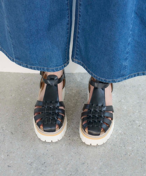 noyau(ノヤウ)の「ボリュームソールグルカサンダル(サンダル・レディース・ダークブラウン/ブラック/ホワイト・L/LL/S/M)」の18枚目の写真