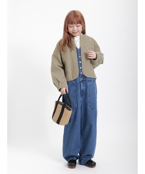 Samansa Mos2(サマンサ モスモス)の「デニムサロペット(サロペット/オーバーオール・レディース・ネイビー・フリ-)」の3枚目の写真