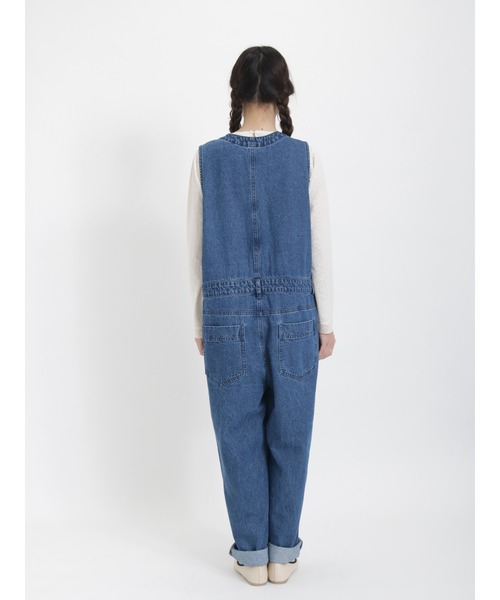 Samansa Mos2(サマンサ モスモス)の「デニムサロペット(サロペット/オーバーオール・レディース・ネイビー・フリ-)」の10枚目の写真