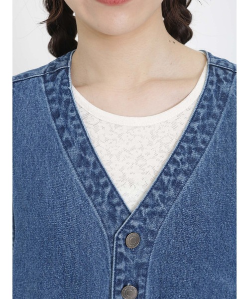 Samansa Mos2(サマンサ モスモス)の「デニムサロペット(サロペット/オーバーオール・レディース・ネイビー・フリ-)」の11枚目の写真