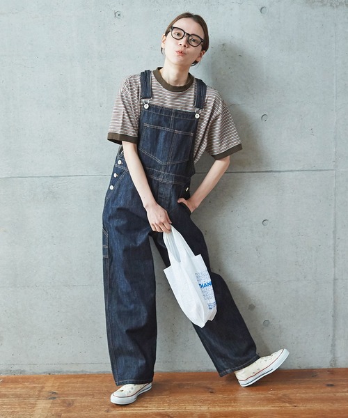 PAR ICI（パーリッシィ）の「タック柄マルチボーダー BIG Tシャツ（Tシャツ/カットソー・レディース・ブラウン/ネイビー・FREE）」の15枚目の写真