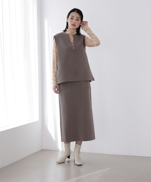 LAKOLE（ラコレ）の「ダンボールVネックベスト[セットアップ対応] / 188379（ベスト・レディース・グレー/ブラック・SMALL/MEDIUM）」の22枚目の写真