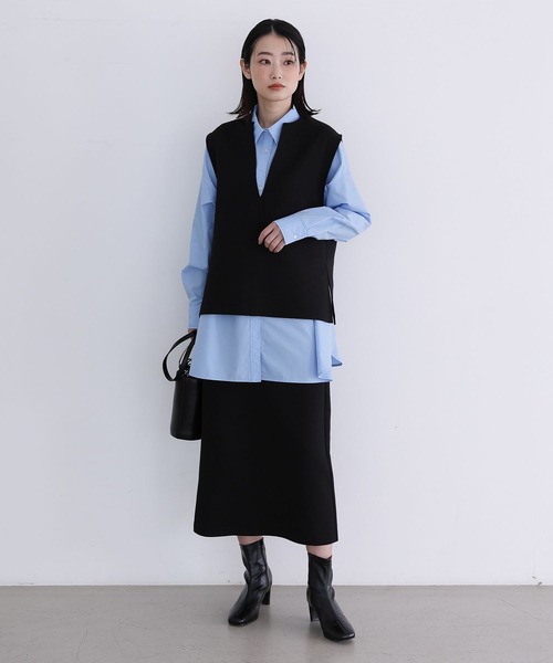 LAKOLE（ラコレ）の「ダンボールVネックベスト[セットアップ対応] / 188379（ベスト・レディース・グレー/ブラック・SMALL/MEDIUM）」の15枚目の写真