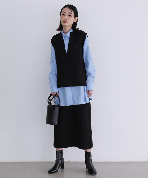 LAKOLE（ラコレ）の「ダンボールVネックベスト[セットアップ対応] / 188379（ベスト・レディース・グレー/ブラック・SMALL/MEDIUM）」の17枚目の写真