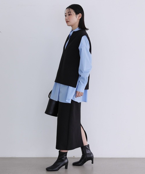 LAKOLE（ラコレ）の「ダンボールVネックベスト[セットアップ対応] / 188379（ベスト・レディース・グレー/ブラック・SMALL/MEDIUM）」の18枚目の写真