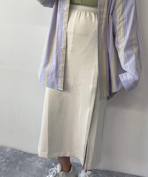 179/WG（イチナナキュウダブルジー）の「バイカラーアイラインスカート（スカート・レディース・ブラック/ホワイト/ブルー・MEDIUM）」の2枚目の写真