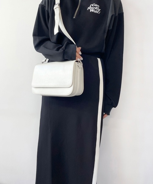 179/WG（イチナナキュウダブルジー）の「バイカラーアイラインスカート（スカート・レディース・ブラック/ホワイト/ブルー・MEDIUM）」の15枚目の写真