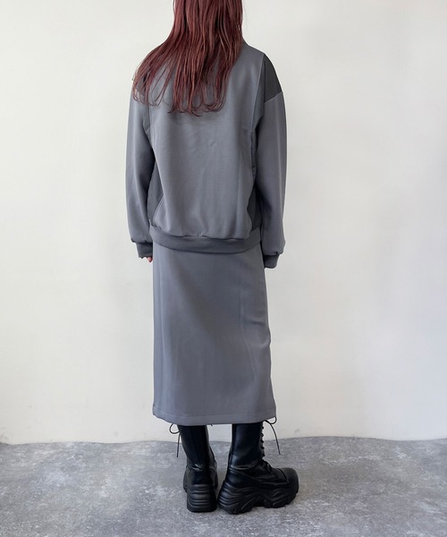 179/WG（イチナナキュウダブルジー）の「バイカラーアイラインスカート（スカート・レディース・ブラック/ホワイト/ブルー・MEDIUM）」の9枚目の写真