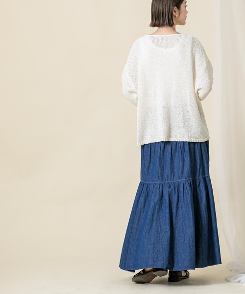 Gready Brilliant Ｃピンタックデニムフレアスカート　デニム　新品 Gready Brilliant（グレディブリリアン）の「Cピンタックデニム