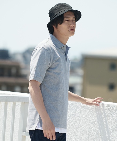 Champion(チャンピオン)の「【CHAMPION/チャンピオン】ワンポイントブランドロゴ刺繍 鹿の子 ポロシャツ コットン100%(ポロシャツ・メンズ・ブラック/カーキ/ネイビー/ホワイト/杢グレー・MEDIUM/X-LARGE/LARGE)」の8枚目の写真