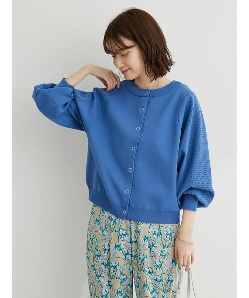 Furryrate（ファーリーレート）の「・furry rate2wayかる~いニットカーデ（カーディガン/ボレロ・レディース・ブルー/オフホワイト/ブラック/ライトグレー・FREE）」の14枚目の写真