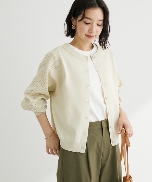 Furryrate（ファーリーレート）の「・furry rate2wayかる~いニットカーデ（カーディガン/ボレロ・レディース・ブルー/オフホワイト/ブラック/ライトグレー・FREE）」の2枚目の写真